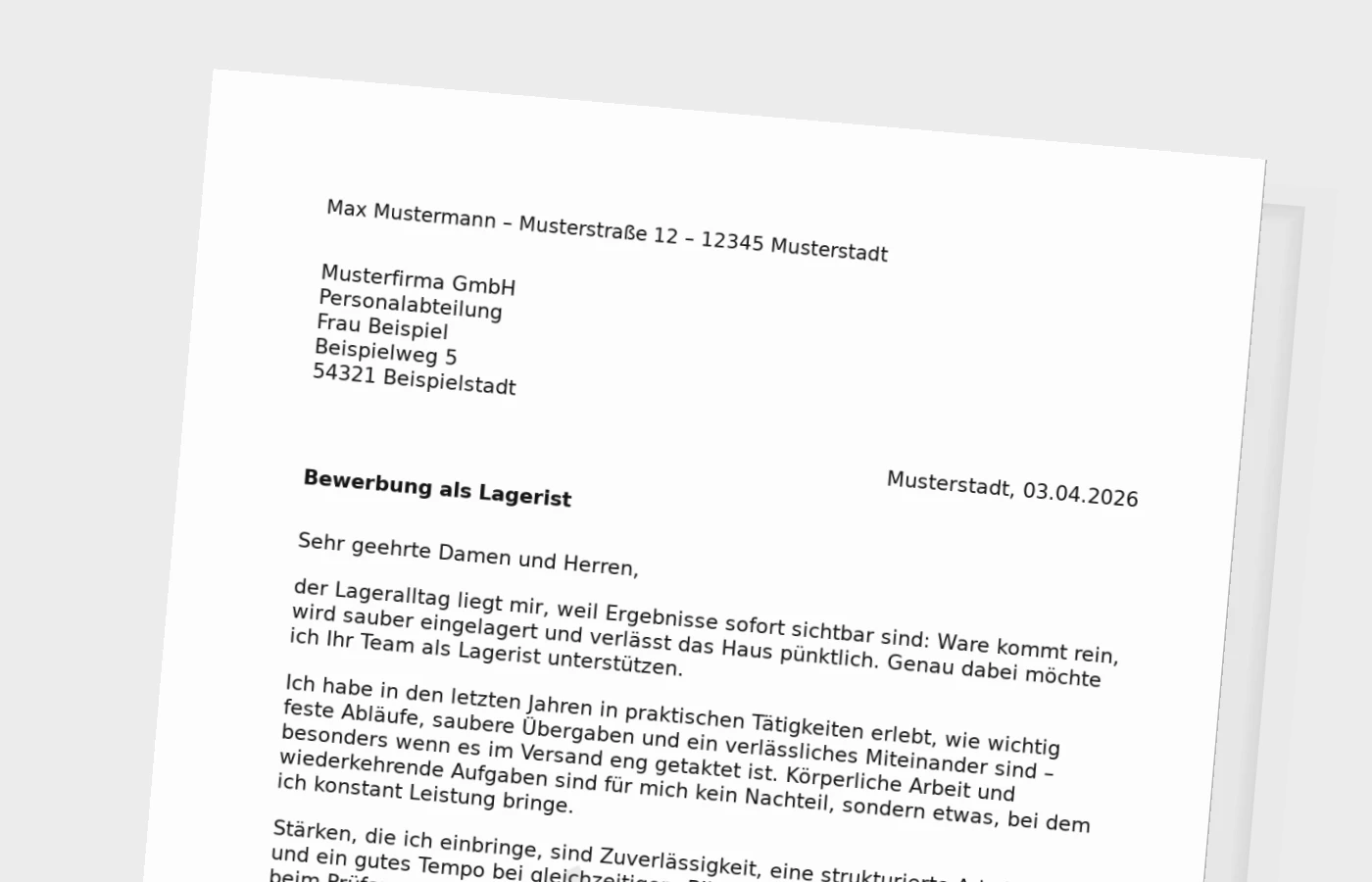 Anschreiben als Lagerist: so überzeugst du im Lageralltag