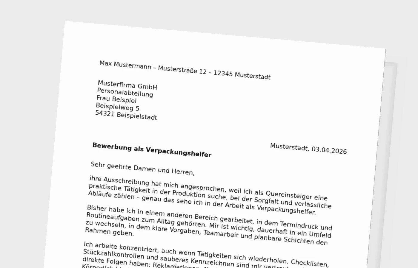 Vorschaubild zu Anschreiben als Verpackungshelfer: Quereinstieg überzeugend formulieren